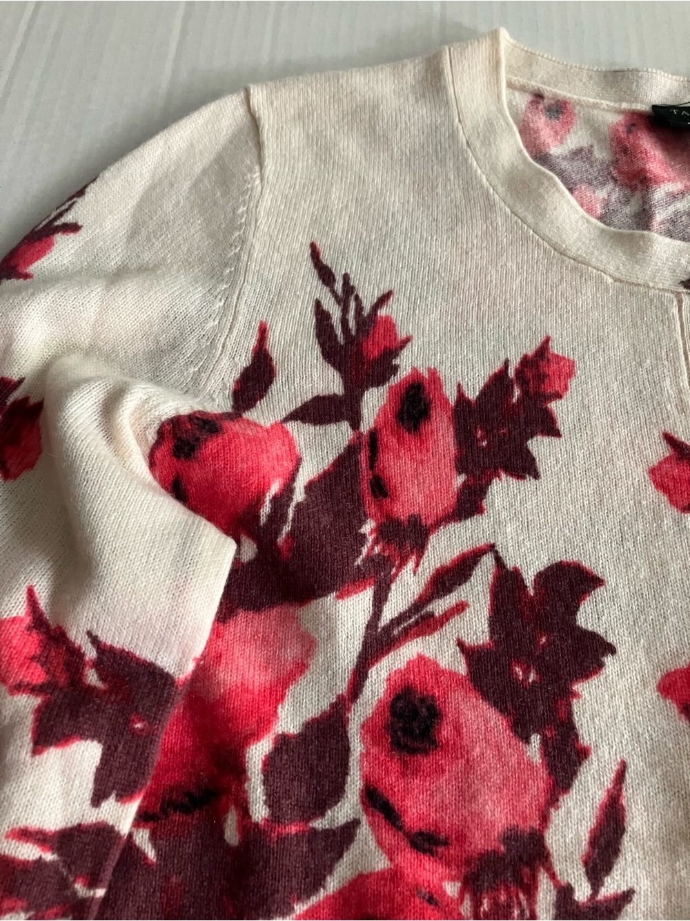 Talbots Fall Roses Sweater - Picture 7 of 9